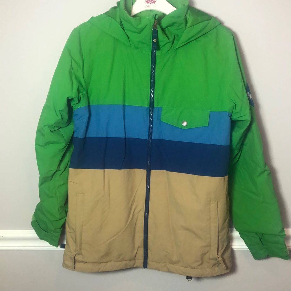 BURTON DRYRIDE SNOWBOARD JACKET Teen BOYS SIZE 18 XL COAT FLEECE COLLAR